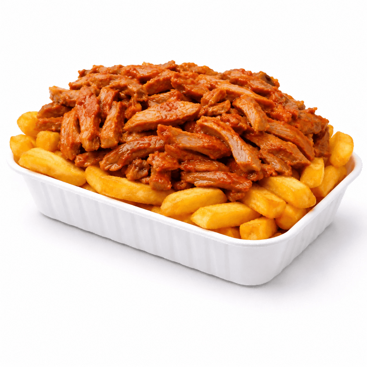 Friet pikante kip