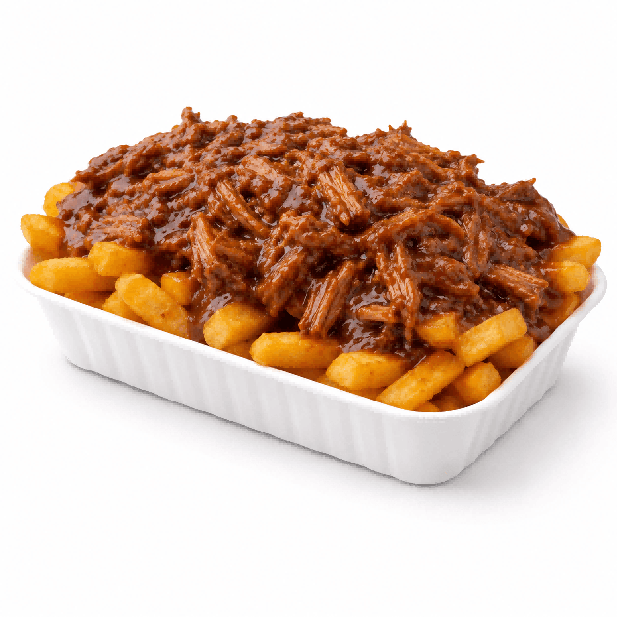 Friet pulled pork
